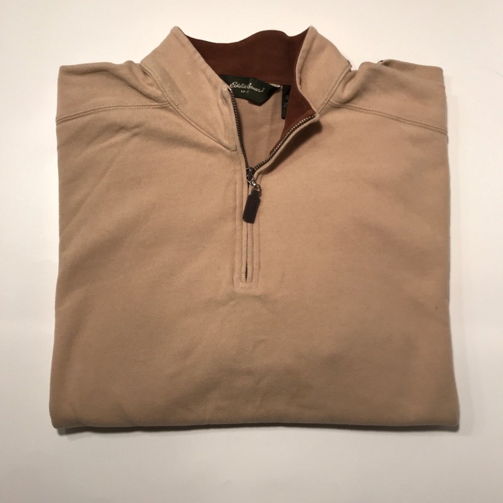 Eddie Bauer 1/4 zip long sleeve 100% cotton shirt